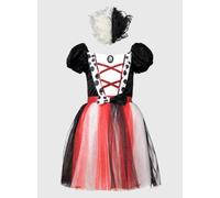 TU Officially Licensed Villains Cruella DeVille Costume with Wig Age 9-10