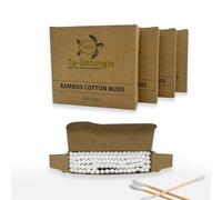 Tu-Untangle Bamboo Cotton Buds - 400 Pack - Biodegradable Cotton Swabs