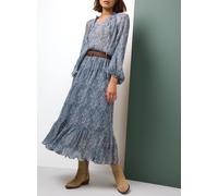 Tu x Morris & Co. Light Blue Chiffon Pleated Marigold Printed Co-ord Maxi Skirt 6