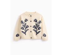 Tu x Morris & Co. Mini Me Cream Tulip Embroidered Wilhelmina Cardigan 3-4 years