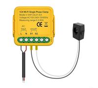 Tu-ya Wifi Power Meter Monitor, Smart 2 Way WiFi Switch, 80A Energy Meter Bidirectional 2 Channel With Clamp Graffiti,Real Time Power Monitor(A)