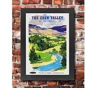 TU21 Vintage Eden Valley Westmorland Appleby Railway Travel Advertisement Framed Poster Print Re-Print - A4