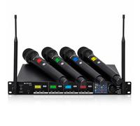 TU4 Quad Radio Mic Wireless System Handheld Microphone DJ Band UHF PPL CH70