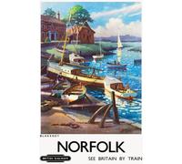TU59 Vintage Norfolk Blakeney British Railways Travel Poster Re-Print - A2+ (610 x 432mm) 24" x 17"