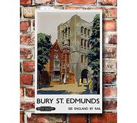 TU75 Vintage Bury St Edmunds British Railways Travel Poster Re-Print - A3 (432 x 305mm) 16.5" x 11.7"