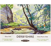 TU86 Vintage Derbyshire Chee Dale British Railway Travel Poster Re-Print Reproduction Print Card - A5 (148mm x 210mm)