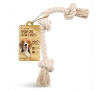 TUAHOO 100% Natural Cotton Dog Rope Toy for Large/Medium Aggressive Chewers, Interactive Rope Tug Toy, Tough Chew Toy to Tug of War Teeth Cleaning, Non Toxic and Indestructible (Large - 24")