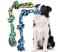 TUAHOO 2 Pack Dog Rope Toys for Large Breed Aggressive Chewers, Nearly Indestructible Chew Rope Tug of War Toy for Dogs, Interactive Toy for Boredom, Teeth Cleaning (55cm, 390g/each)