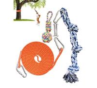 TUAHOO Tree Tugger for Dog Outdoor Bungee Solo Hanging Toy, Interactive Tug Rope & Tether Tug of War Dog Toy, 2 Chew Rope Toys