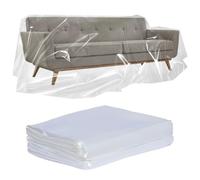 TUAKIMCE 2 Pack Plastic Sofa Cover, Sofa Storage Bag, Waterproof Sofas Protection Cover, Proof Dust Covers for Furniture, Sofa Protector Bags for Sofas, Bed,Couch,Ground, 300cm x 200cm