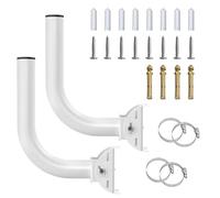TUAKIMCE 2 Pack Universal Wireless Bridge Mount, Outdoor Pole & Wall-Mount Bracket for J Pole Antenna, Security Camera, and AP Access Point
