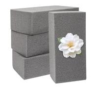 TUAKIMCE 4Pcs Dry Floral Foam Blocks, Premium Florist Foam Blocks for Artificial & Fresh Flower Arranging, 23 x 7 x 10.5cm Flowers Foams for Wedding Birthday Outdoor Display - Grey