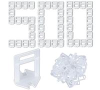 TUAKIMCE 500Pcs Tile Leveling System 2mm,Tile Spacer Clips for Floor Wall, Tile Installation Tool for Professional Ceramic Tile and Stone Installation, Spacers Only