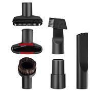 TUAKIMCE 6Pcs Vacuum Cleaner Accessories Set Compatible with Henry Hoover Attachments, Including PP Hair Brush, 2 in 1 Nozzle, Flat Suction, Sofa Brush, Round Horsehair Brush 35mm to 32mm Adapter