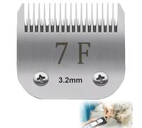 TUAKIMCE 7F 3.2mm Steel Detachable Pet Clipper Blade, High Carbon Steel, Compatible with Andis, Oster, Wahl, Conair, A5 Dog Grooming Clippers, Replacement Blades for Professional Grooming