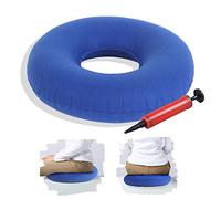 TUAKIMCE Donut Cushion Prostate Seat Doughnuts, Portable Donut Cushion for Pressure Relief, Pressure Cushion for Hemorrhoids, Prostate, Post Natal, Surgery, Pressure Sores- Air Pump Included (Blue)