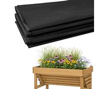 TUAKIMCE Fabric Liner for Large Veg Trough, 2.1m x 1.6m Outdoor Raised Bed Planter Liner, Black Heavy Duty Non-Woven Vegetable Trugs Herb Planter Liner, Plant Grow Bags for Growing Vegetables, Flowers