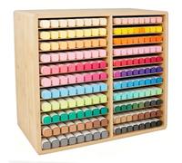 TUAKIMCE Marker Organizer for 176 Markers - Bamboo Pen & Pencil Holder with 22 Compartments - All-in-One Art Supply Storage for Home Office, Desk & Classroom - Christmas Gift for Artists