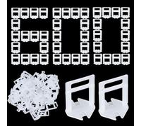 TUAKIMCE Tile Leveling System 2mm, 600pcs Tiles Spacer Clips for Ceramic Tile and Stone Installation,Tiles Leveler Spacer Clips for Spacers Wall Floor 2mm, Spacers Only