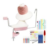 TUAKIMCE Yarn Winder for Knitting Hand Operated, Manual Pink Wool Winder for Swift Yarn Fiber String Ball, 4 Ounce Capacity, Helper for Knitting Enthusiast