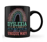 TUANDANG GOOD DEAL Dyslexia It's Not A Disability Dyslexia Awareness Dyslexic Black Coffee Mug 11oz…