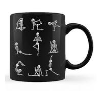 TUANDANG GOOD DEAL Yoga Skeleton for a Yoga Fan Black Coffee Mug 11oz Black Coffee Mug 11oz…