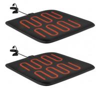 Tuanse 2 Pack Heated Seat Cushion Heated Bleacher Chair Pad Portable Foldable Black Heating Mats with USB Port for Office Home Use Indoor Outdoor Events