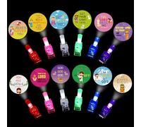 Tuanse 36 Pack Bible Jesus LED Finger Lights Christian Summer Sunday School Glow in the Dark Religious Inspirational Party Supplies for Kids Christmas Halloween VBS Gifts