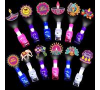 Tuanse 36 Pcs Diwali Christian Easter LED Finger Lights Gifts Bulk for Kids Glow in The Dark Religious Party Favors Inspirational Motivational Christian Party Supplies