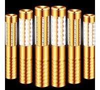 Tuanse LED Strobe Baton Light Bar Rechargeable LED Bottle Service Lights Reusable LED Champagne Bottle Handheld Light Topper for Bar Nightclub Concert Event Outdoor (Golden White,6 Sets)