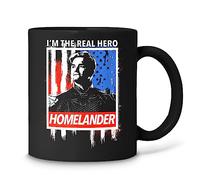 Tuantuyetvoi The Boys Homelander I'm The Real Hero American Flag Poster Cups Black Coffee Mug 11oz