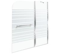 Beliani Shower Bath Screen TUAPI 1400 x 1200 mm Silver, Clear