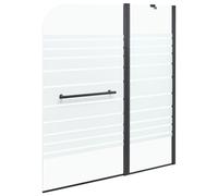 Beliani Shower Bath Screen TUAPI 1400 x 1200 mm Black, Clear