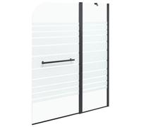 Beliani Shower Bath Screen Tuapi 1400 X 1000 mm Black