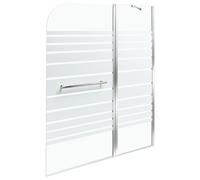 Beliani Shower Bath Screen TUAPI 1400 x 1000 mm Silver, Clear