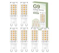 tuare G9 LED Bulbs Dimmable, 3000K G9 LED Bulbs Warm White Dimmable, 5W 560LM, Energy Saving G 9 Bulb Equivalent to 40W Halogen Bulb, No Flicker AC 220-240V for Chandelier, 6 Counts