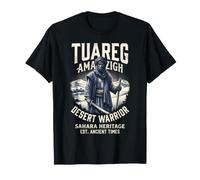 Tuareg Amazigh Desert Warrior Blue Men Sahara Heritage Tee T-Shirt
