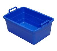 Tub 26L Blue Square Laundry Basket Collector 50 cm High Handles Wash Stable