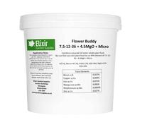 (Tub, 3kg) Elixir Gardens | Flower Buddy | Soluble | 7.5-12-36 + 4.5MgO + Micro | In Tub or Bag