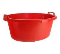Tub 40 L Red Oval Laundry Basket Collector 65 cm High Handles Wash Round