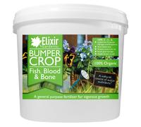 (Tub, 5kg) Elixir Gardens | Bumper Crop | Blood Fish and Bone Meal Multi-Purpose Organic-Based Fertiliser | 500g-25kg | Bag or Tub