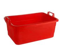 Tub 85 L Red Square Laundry Basket Collector 80 cm High Handles Wash Stable
