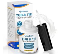 Tub and Tile Paint High-Gloss, Quadence White Touch Up Porcelain Paint Repairs Scratches, Dents, Cracks and Spots on Tile, Porcelain, Acrylic, Enamel, Cast Iron, Bathtub, Sinks and Toilets, 1.23 Fl Oz