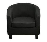 Tub Chair Covers - 2 Piece Set Removable High Stretch Printed Soft Bucket Chair Covers Armchair Slipcovers for Dining Living Room Internet Cafe Bar Office Reception