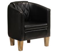 Tub Chair Office Single Sofa Armchair Couch Lounge Chair Real Leather vidaXL