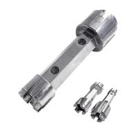 Tub Drain Remover Wrench - Dual Ended Shower Bathtub Drain Removal Tool,Use to Install and Remove Most Bath and Shower Drains and Closet Spuds Square Plastic Toilet Seat Nuts (Silvery)