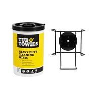 Tub O' Towels Heavy-Duty Cleaning Wipes, 90 Count Bundle with Magnetic Bracket Bundle