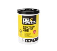 Tub O Towels TW90 Heavy-Duty 10" x 12" Size Multi-Surface Cleaning Wipes, 90 Count Per Canister
