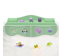 Tub Splash Guard for Kids, Bath Tub Toy Holder, Bathroom Toy Storage Accessories, Tub Shelf for Kids Toys, Mesh Pockets Bath Organizer, Splash Guard with Toy Holder, Bathroom Storage for Kids, Mesh