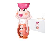 Tub Toys, Waterfall Bathtub Toy, Suction Cup Frog Design, Sensory Water Game for Age 3+, Boys, Pool, Travel, Hotel, Outdoor, Home Bath Time Fun, 4.13x3.35x7.48 Inches, Pink, Green, Blue